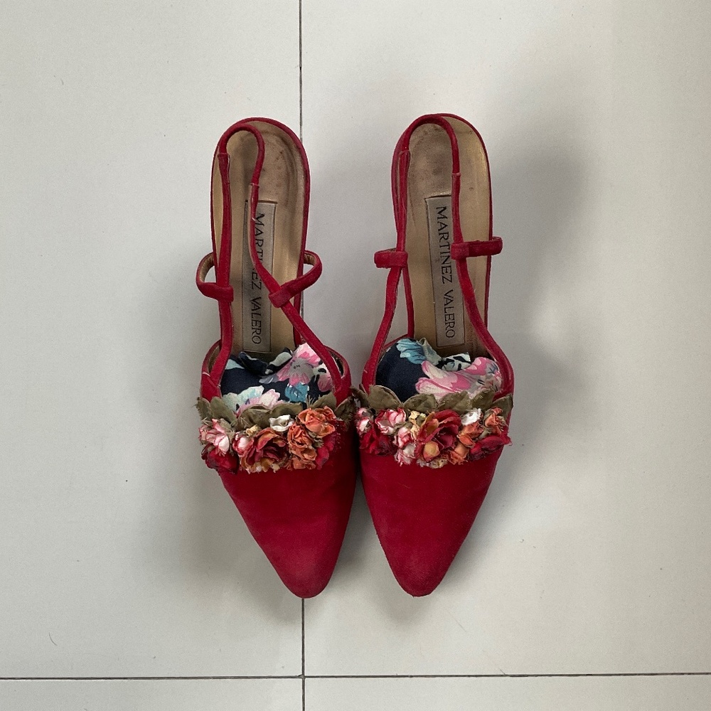 Red vintage shoes